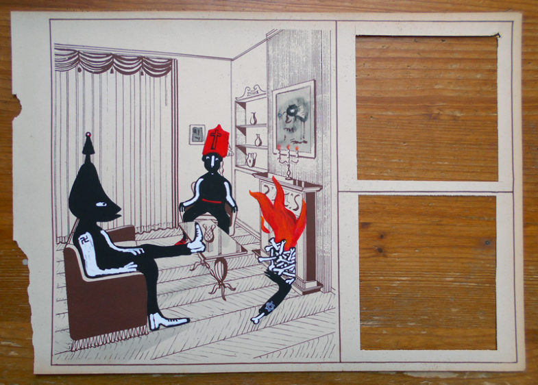 focolare, acrilico su carta, 2009